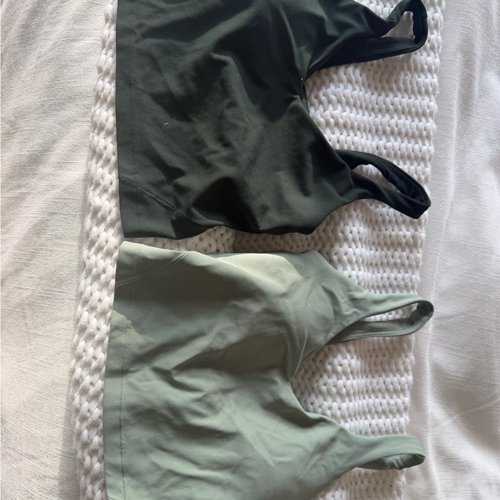 Lululemon Align Tanks dark & light green